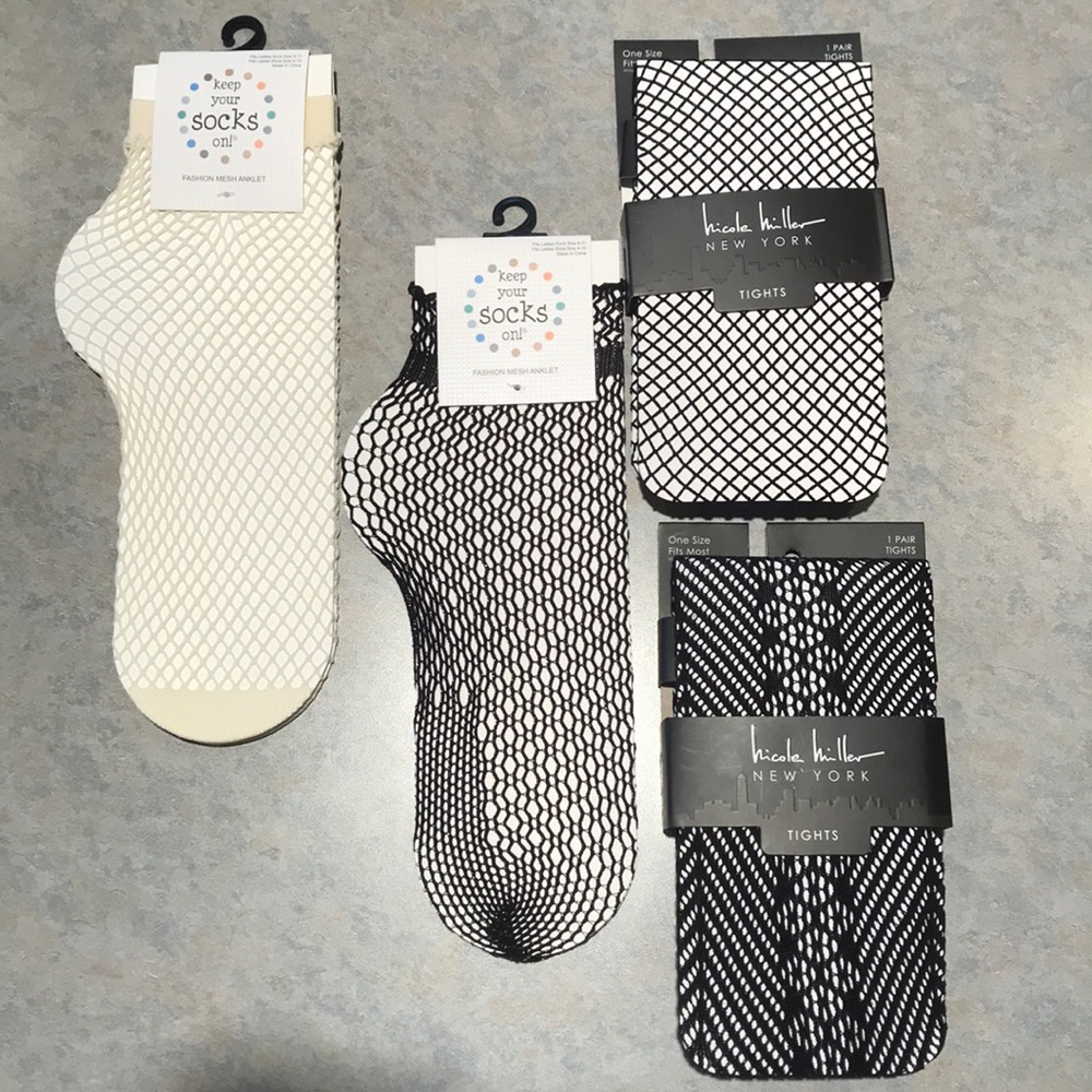 Nicole Miller tights & keep your socks on! anklets